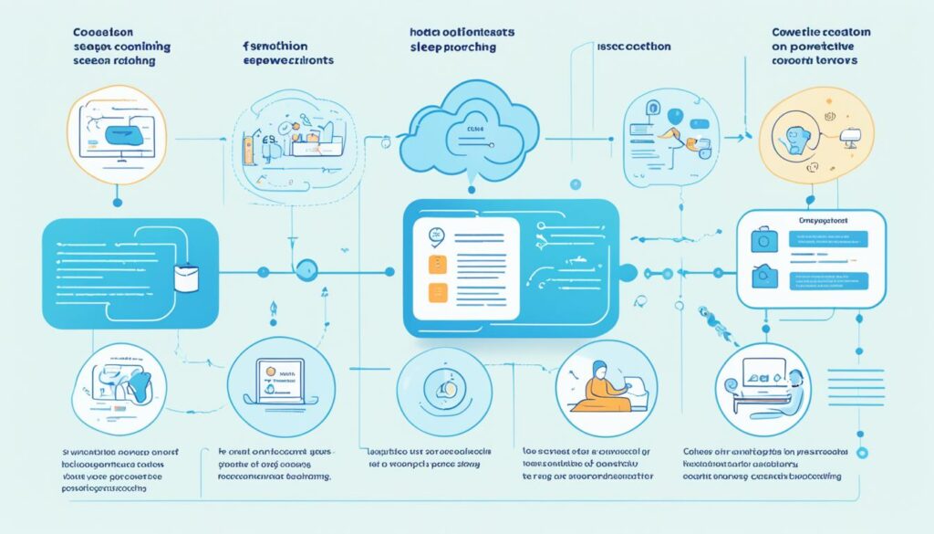 AI sleep coaching technology infographic