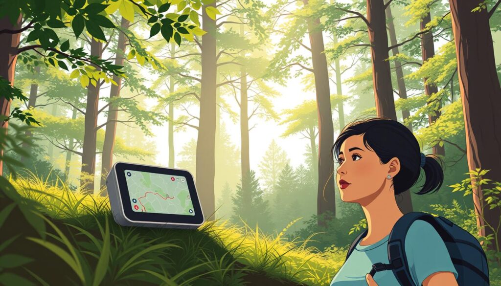 AI technology in forest bathing