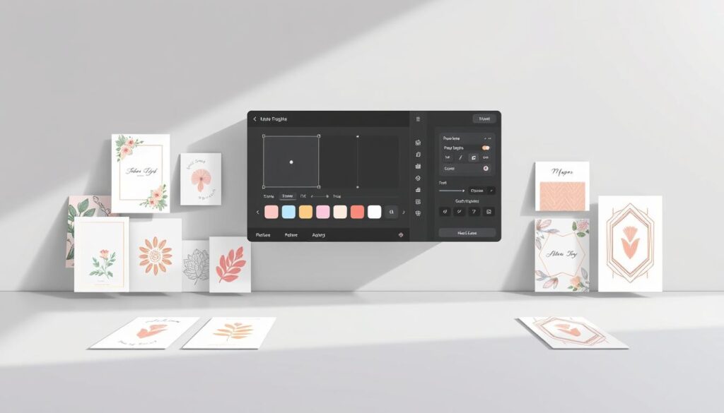 greeting card design interface