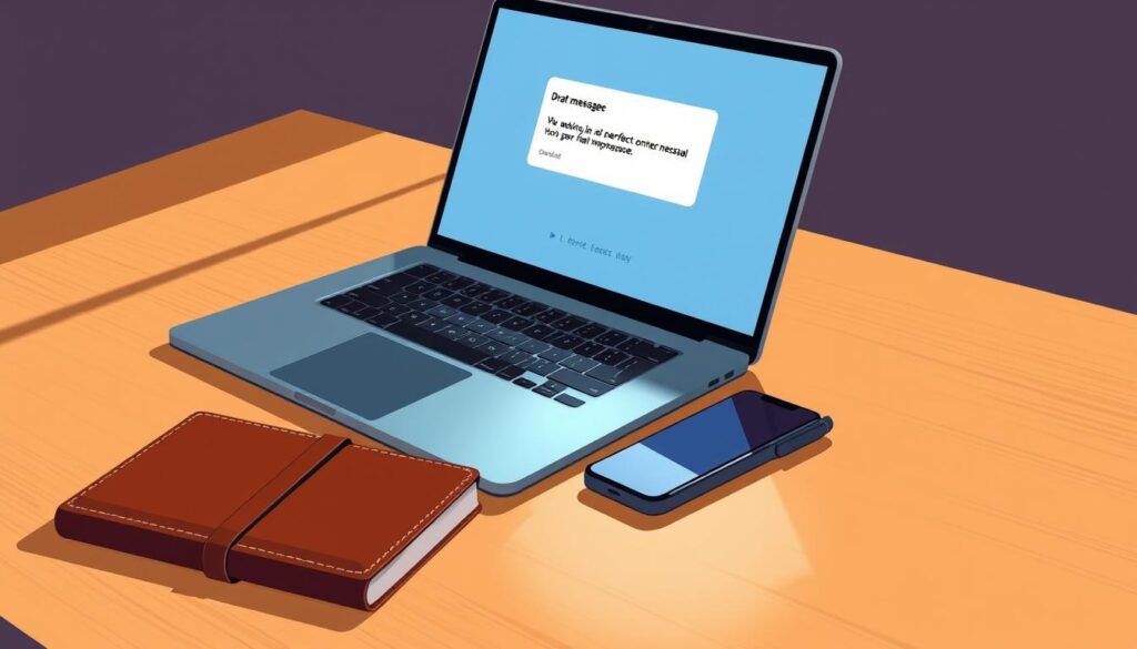 first connection message example