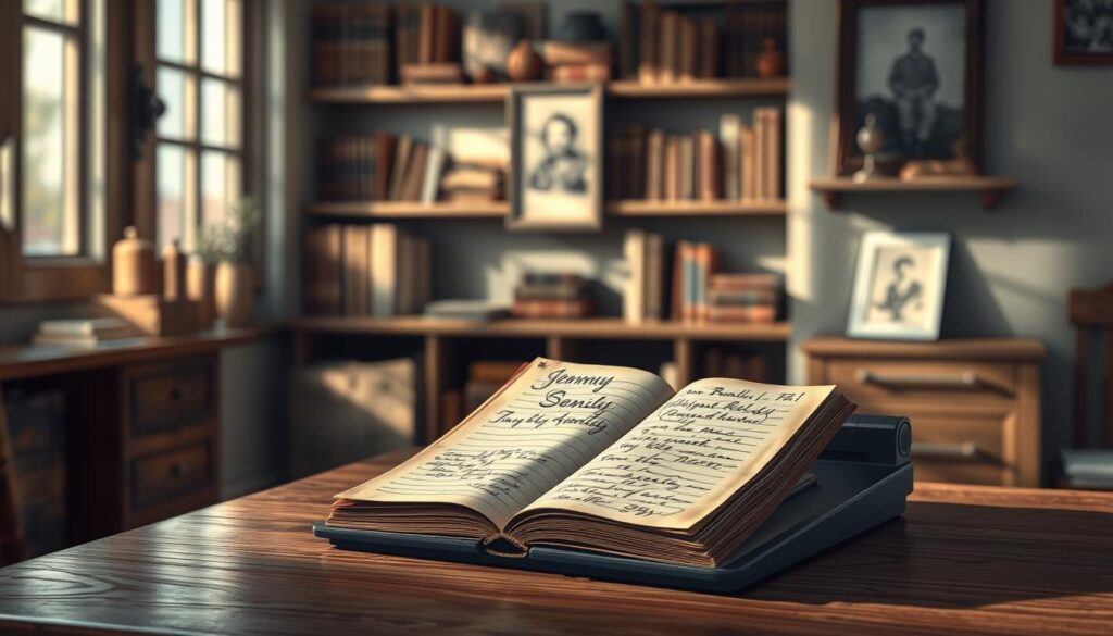 High-resolution scanning of old family journals